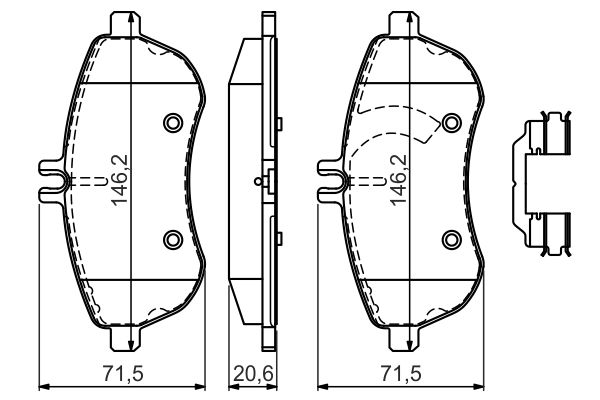 BOSCH BOS0986494593 fékbetét készlet, tárcsafék