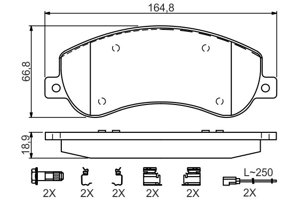 BOSCH BOS0986494624 fékbetét készlet, tárcsafék