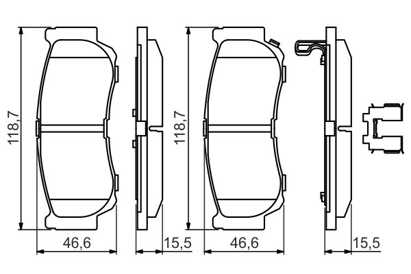 BOSCH 0986494628 Fékbetét készlet, tárcsafék