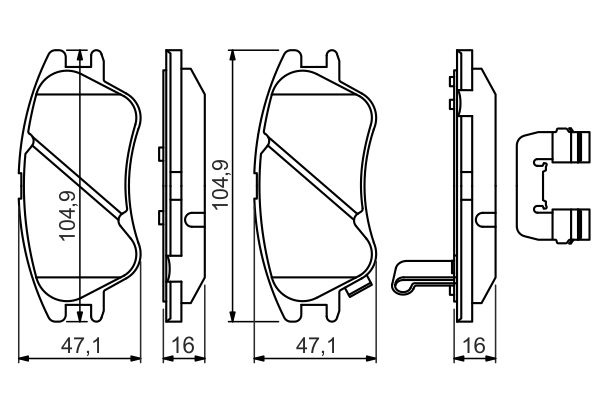 BOSCH 0986494630 Fékbetét készlet, tárcsafék