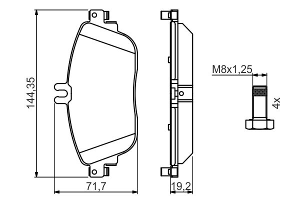 BOSCH 257 869 0 986 494 662 - Fékbetét készlet, tárcsafék