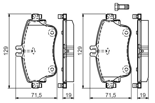 BOSCH 1001771967 0986494663 - Fékbetét készlet, tárcsafék