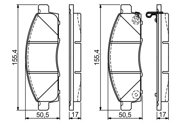 BOSCH 1002928146 0986494673 - Első fékbetét készlet