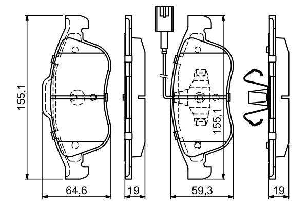 BOSCH 0986494680 Fékbetét készlet, tárcsafék