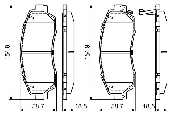 BOSCH 1001771982 0986494685 - Első fékbetét készlet