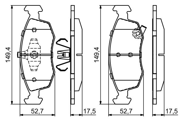 BOSCH 1001771984 0986494687 - Első fékbetét készlet