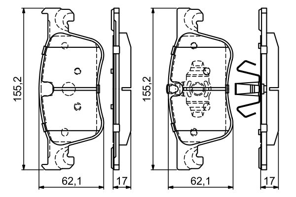 BOSCH 0986494695 Fékbetét készlet, tárcsafék