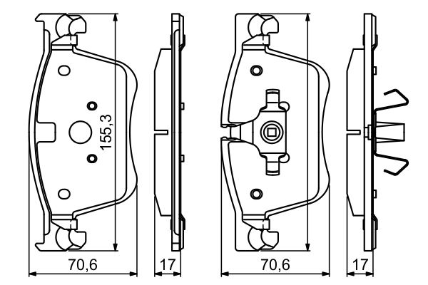 BOSCH 0986494696 Fékbetét készlet, tárcsafék