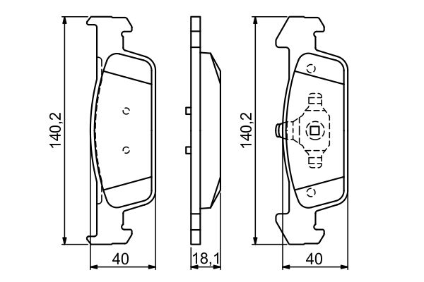 BOSCH 1001772125 0986494697 - Első fékbetét készlet