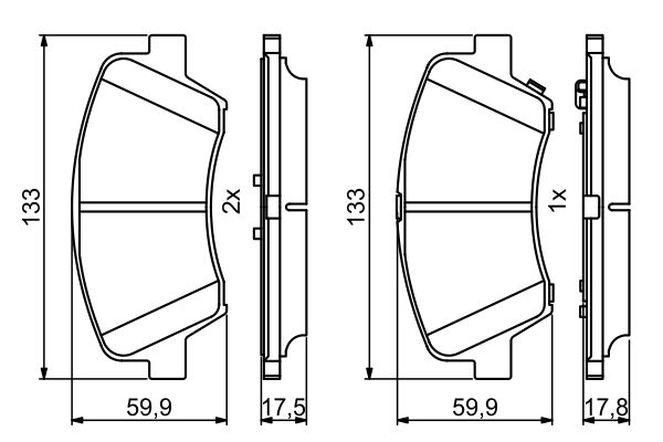 BOSCH 0986494712 Fékbetét készlet, tárcsafék