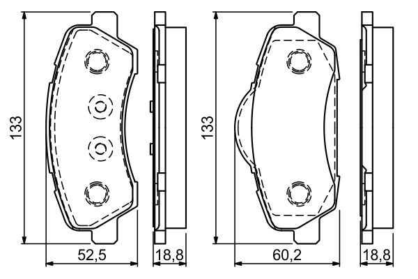 BOSCH 1001772139 0986494713 - Első fékbetét készlet