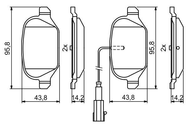 BOSCH 0986494779 Fékbetét készlet, tárcsafék