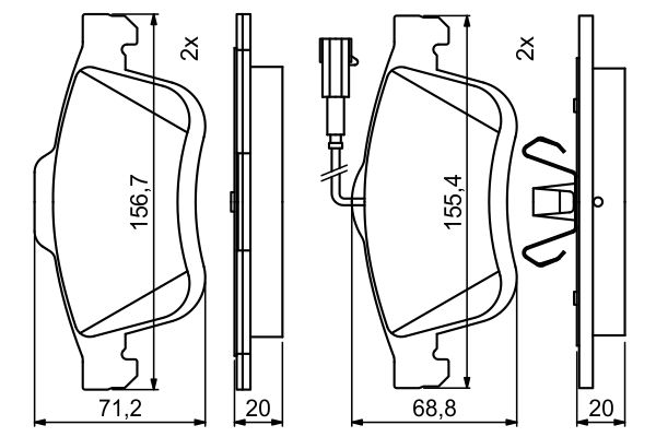 BOSCH 0986494795 Fékbetét készlet, tárcsafék