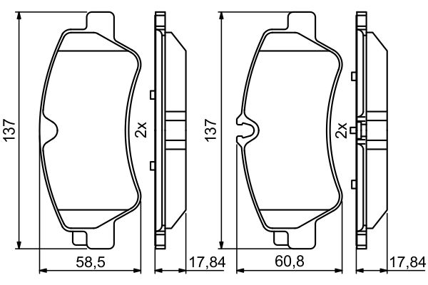 BOSCH 0986494796 Fékbetét készlet, tárcsafék