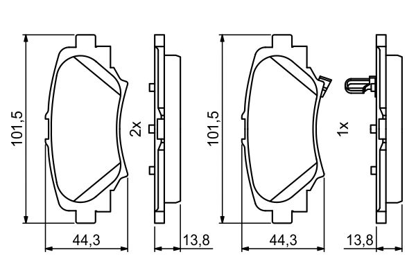 BOSCH 0986494803 Fékbetét készlet, tárcsafék