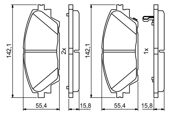 BOSCH 0986494804 Fékbetét készlet, tárcsafék