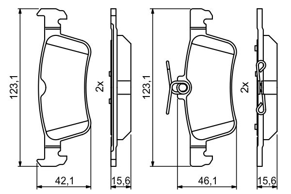 BOSCH 0986494811 Fékbetét készlet, tárcsafék