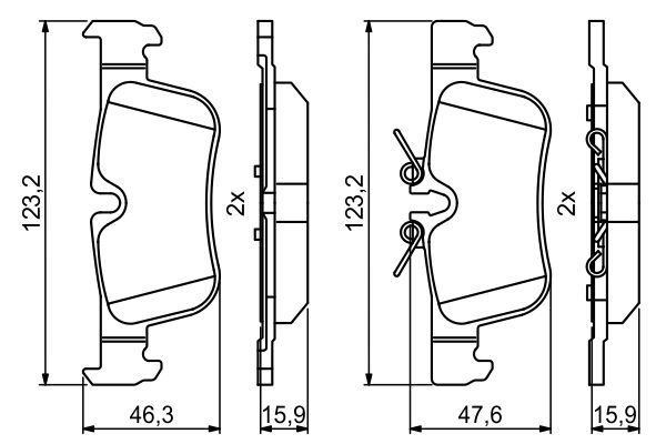 BOSCH 0986494812 Fékbetét készlet, tárcsafék