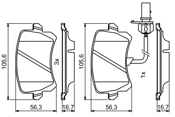 BOSCH BOH0986494814 Fékbetét