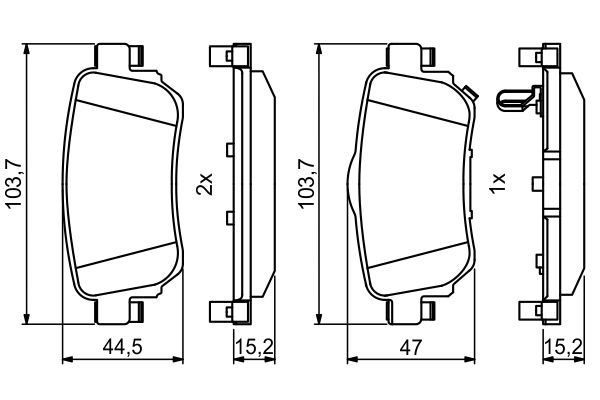 BOSCH 0986494816 Fékbetét készlet, tárcsafék