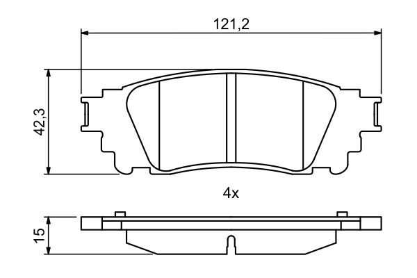 BOSCH 0986494822 Fékbetét készlet, tárcsafék