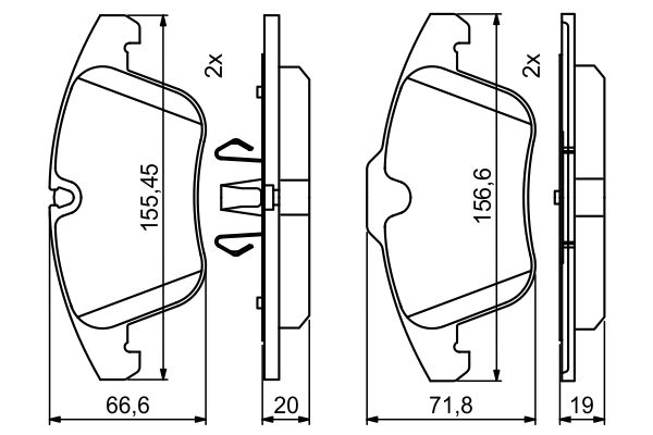 BOSCH 1001772328 0986494830 - Első fékbetét készlet