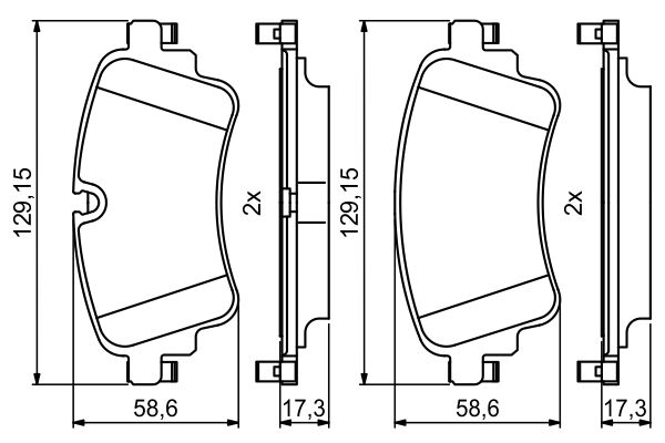 BOSCH 0986494833 Fékbetét készlet, tárcsafék