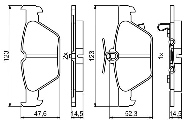 BOSCH 0986494836 Fékbetét készlet, tárcsafék