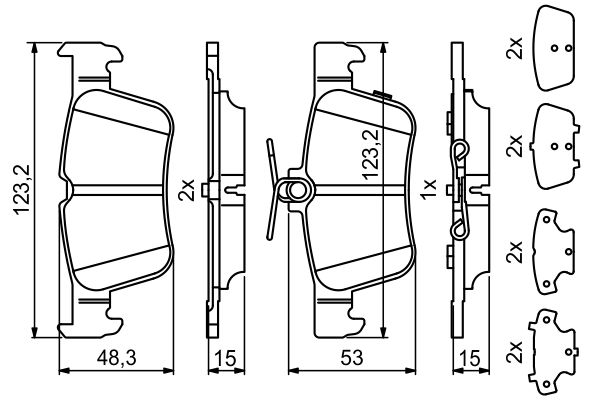 BOSCH 0986494839 Fékbetét készlet, tárcsafék