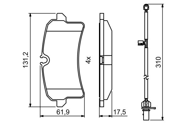 BOSCH 0986494841 Fékbetét készlet, tárcsafék