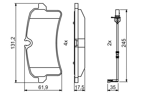 BOSCH 0986494842 Fékbetét készlet, tárcsafék