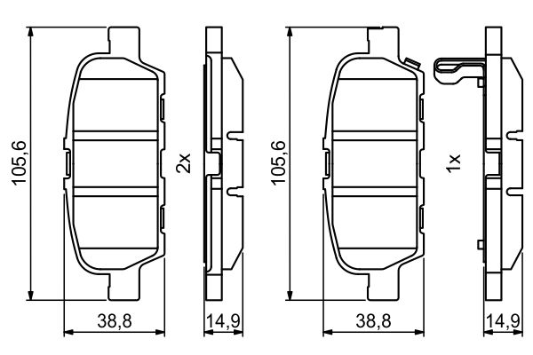 BOSCH 0986494857 Fékbetét készlet, tárcsafék