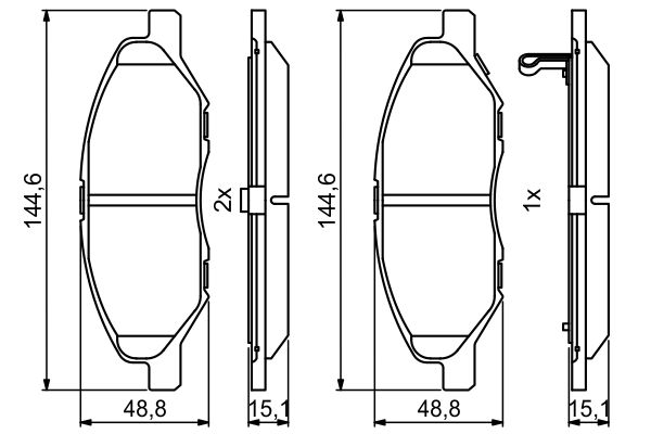 BOSCH 0986494867 Fékbetét készlet, tárcsafék