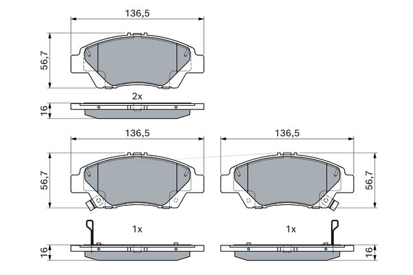 BOSCH 0986494896 fékbetétkészlet, tárcsafék