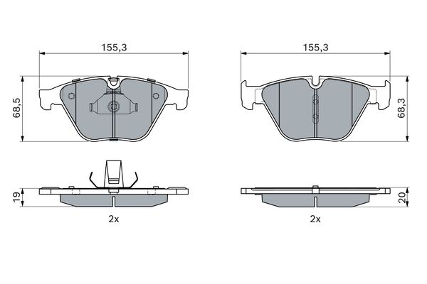 BOSCH 1001772551 0986494898 - Első fékbetét készlet