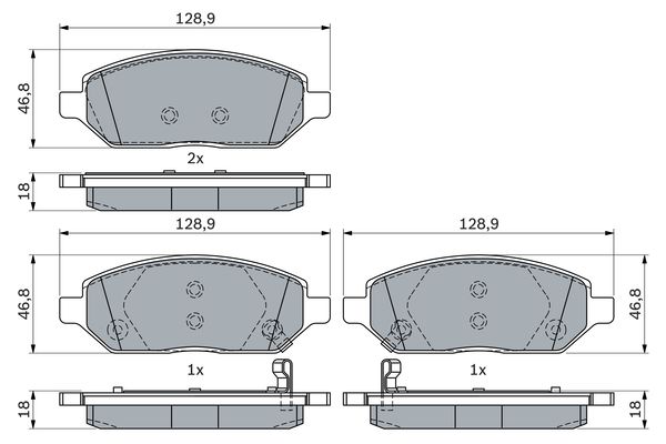 BOSCH 0986494906 Fékbetét készlet, tárcsafék