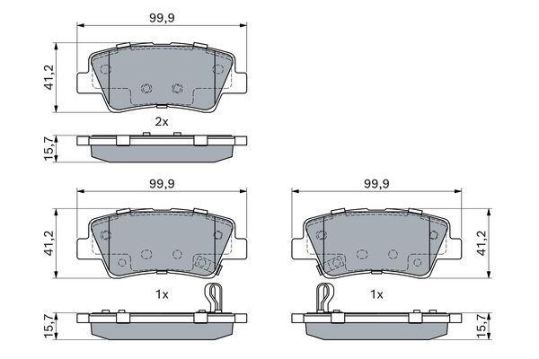 BOSCH 0986494908 Fékbetét készlet, tárcsafék