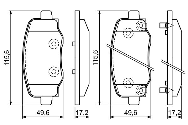 BOSCH 0986494930 Fékbetét készlet, tárcsafék