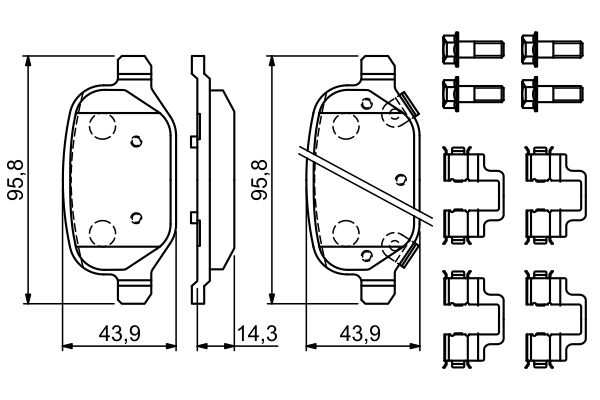 BOSCH 0986494935 Fékbetét készlet, tárcsafék