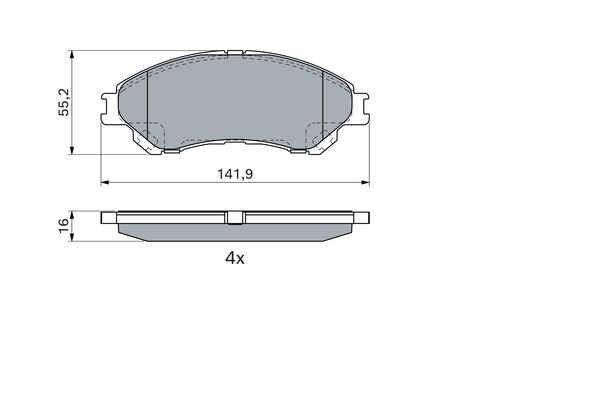 BOSCH 1001772570 0986494936 - Első fékbetét készlet