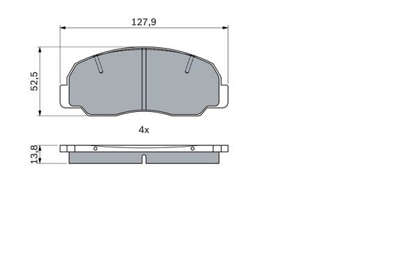 BOSCH 0986494944 f?kbet?tk?szlet, t?rcsaf?k