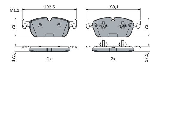 BOSCH 1001772843 0986494962 - Első fékbetét készlet