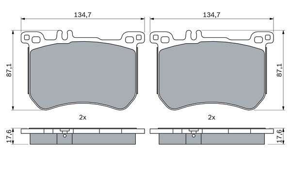 BOSCH 1001772860 0986494985 - Első fékbetét készlet