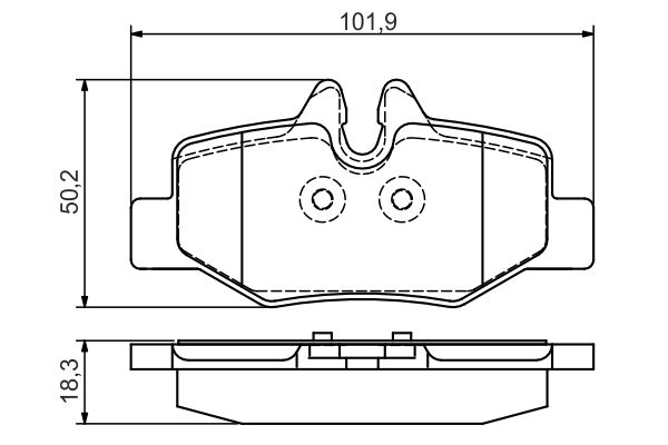 BOSCH 1004038988 0986495088 - Fékbetét készlet, tárcsafék