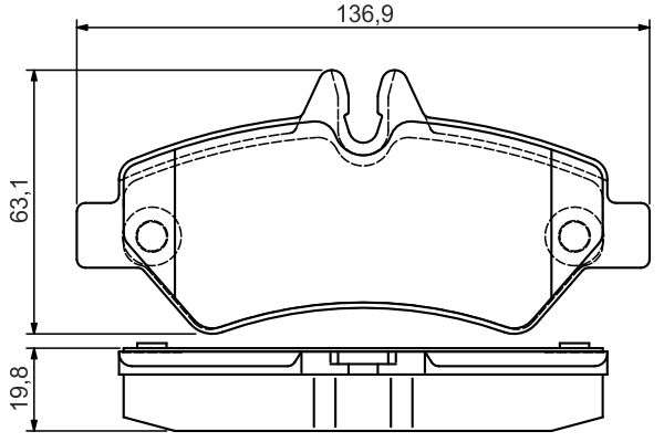 BOSCH 1004038981 0986495100 - HÁTSÓ FÉKBETÉT KÉSZLET