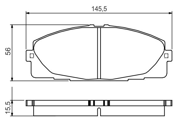 BOSCH 1002729505 0986495152 - Első fékbetét készlet