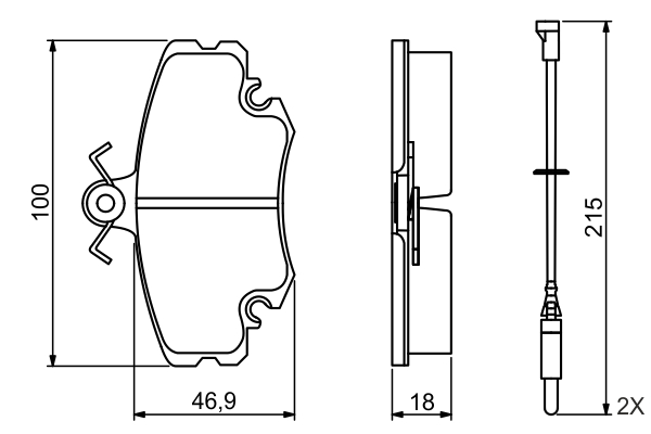 BOSCH  Fékbetét készlet, tárcsafék