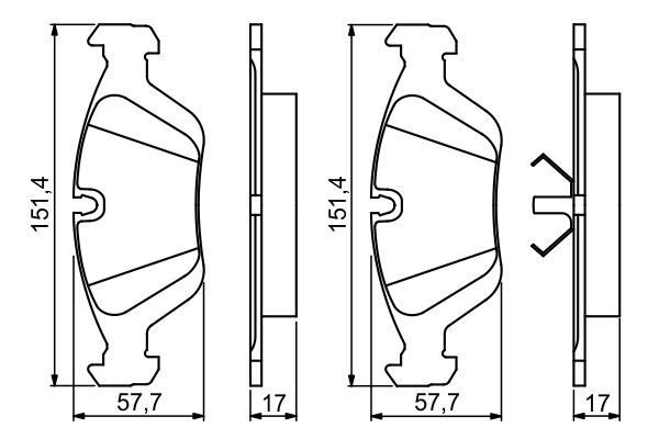 BOSCH 1004038962 0986495229 - Első fékbetét készlet