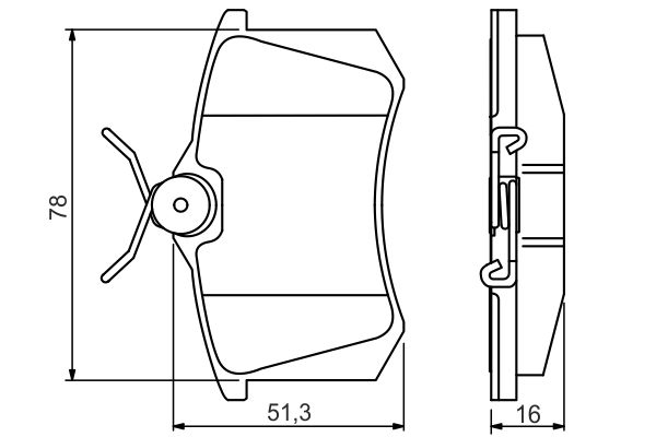 BOSCH 1004038960 0986495231 - HÁTSÓ FÉKBETÉT KÉSZLET