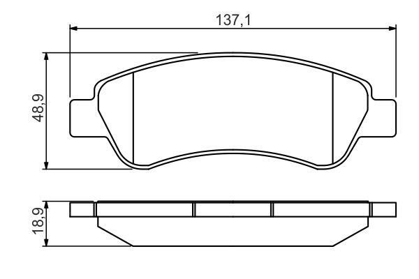 BOSCH 1004038946 0986495254 - HÁTSÓ FÉKBETÉT KÉSZLET